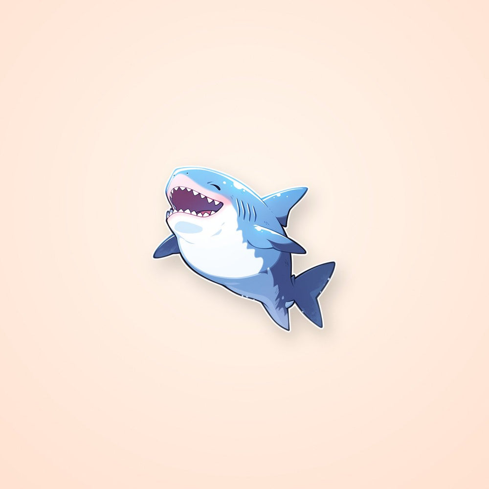 Funny Great White Shark Sticker