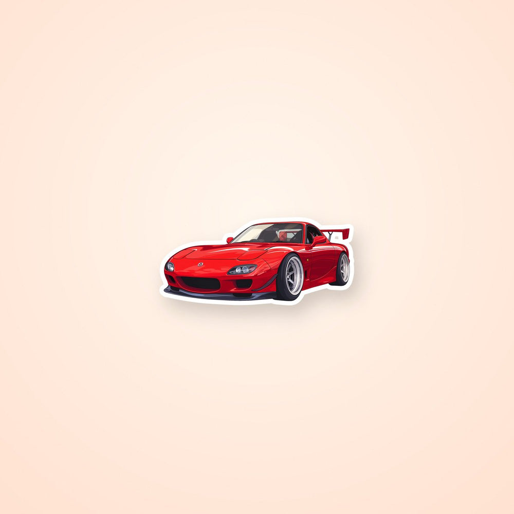 Red Mazda Rx7 Sticker