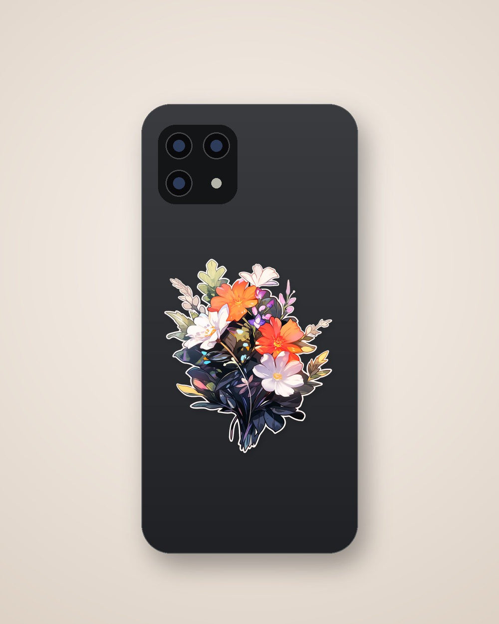 Beautiful Bouquet of White & Red Flowers Sticker