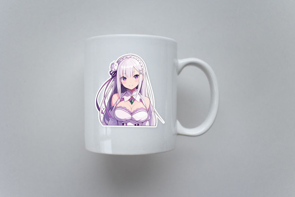 Re:Zero Emilia White Dress Sticker