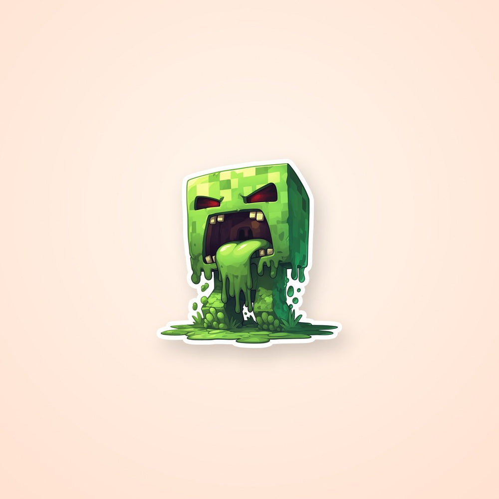 Minecraft Creeper Slime Monster Sticker