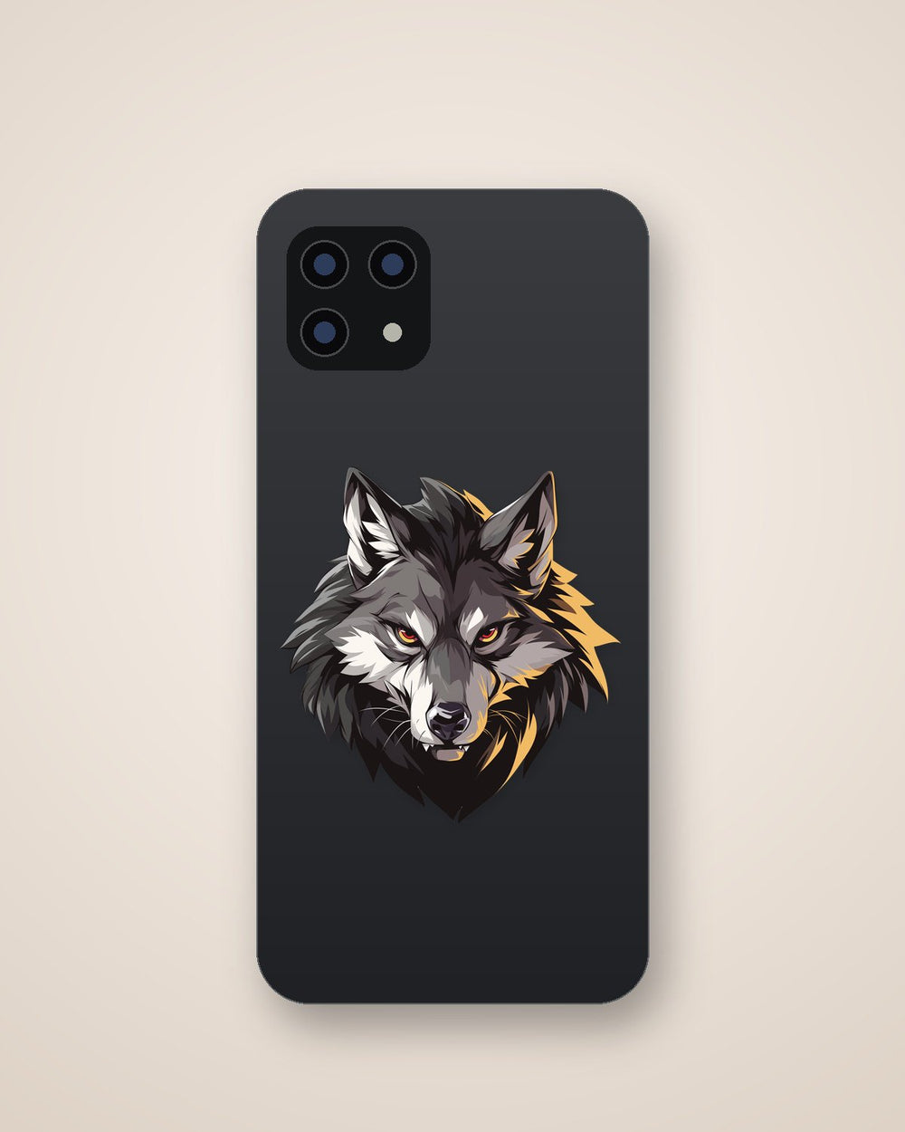 Fierce Wolf Head Animal Style Clipart Sticker
