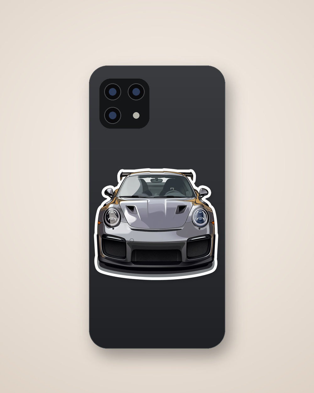 Silver Porsche Gt2 Rs Sticker