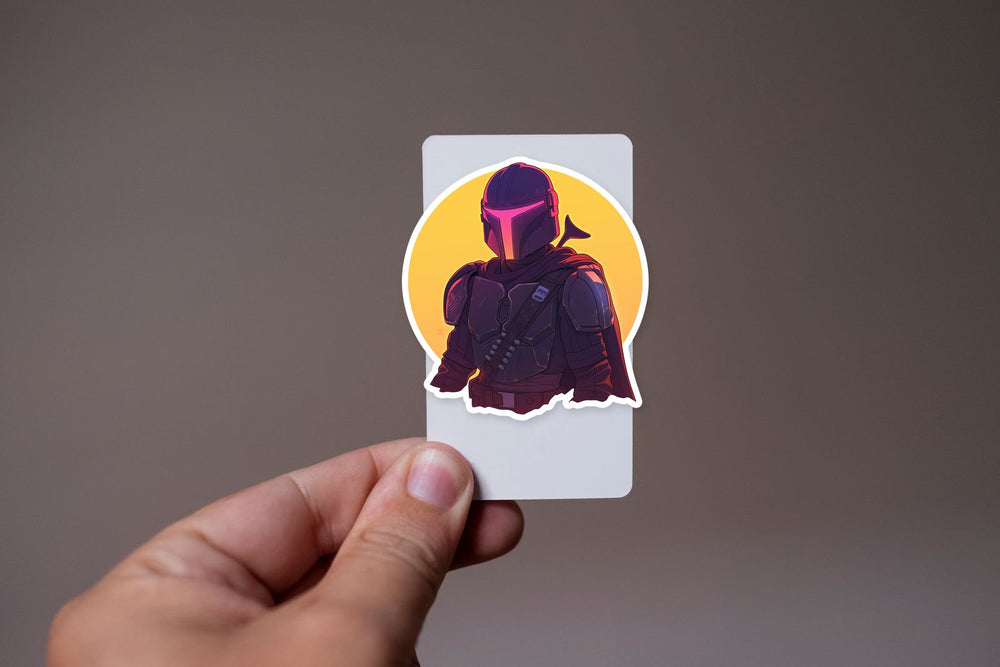 Mandalorian Star Wars Neon Sticker