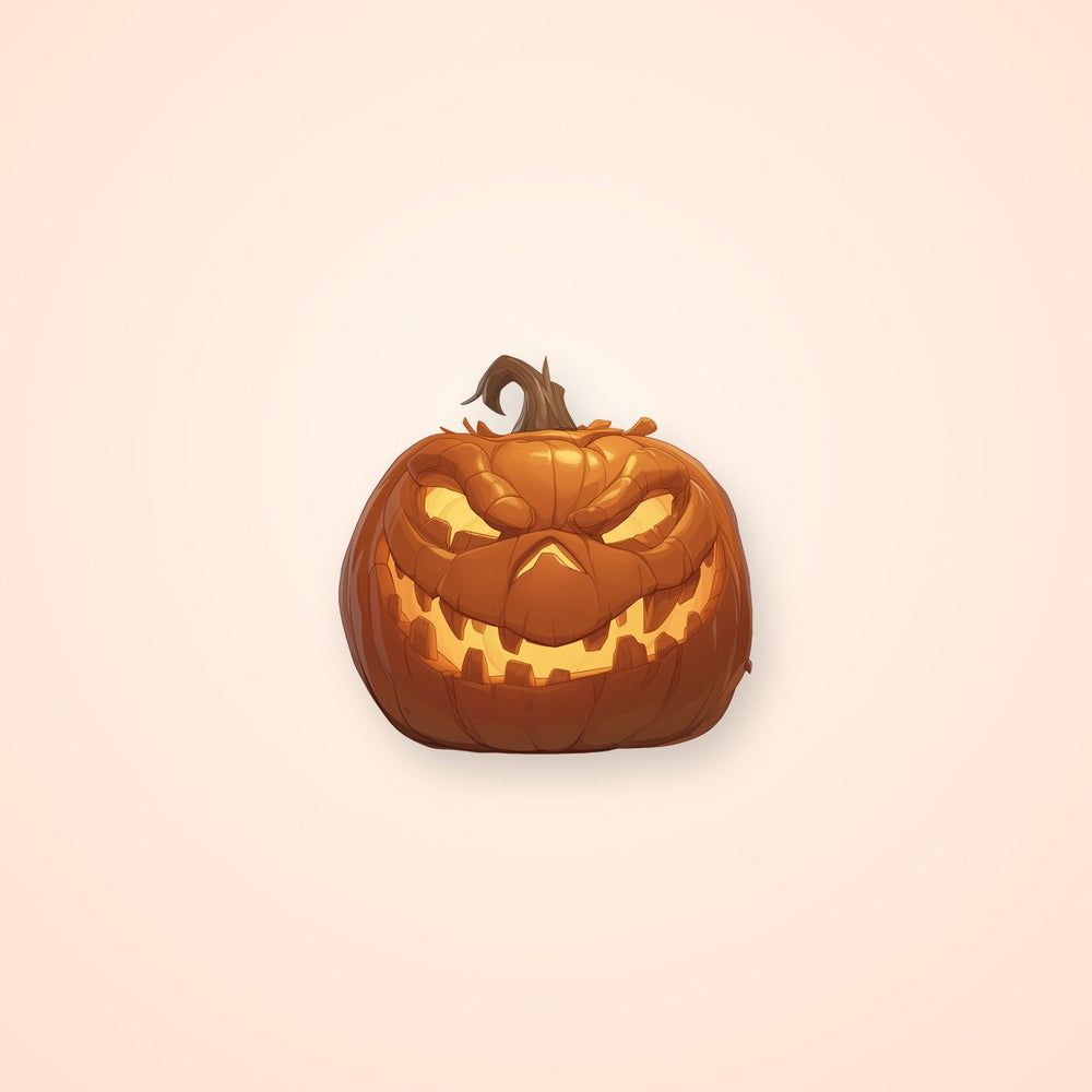 Spooky Jack-O-Lantern Halloween Sticker
