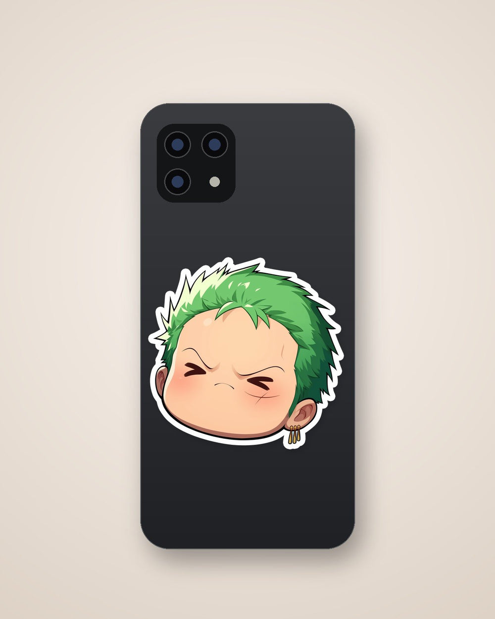 Chibi Zoro Angry Head Sticker