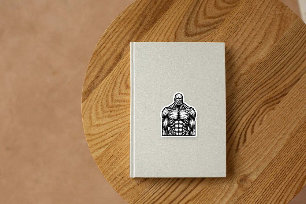 Colossal Titan Black White Aot Sticker