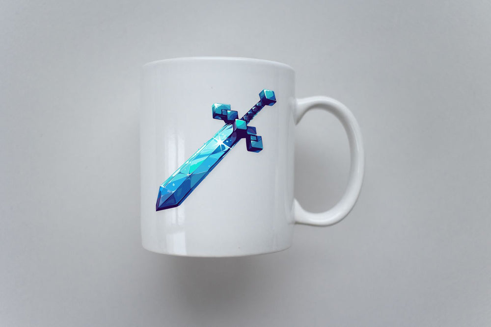 Minecraft Blue Diamond Sword Sticker