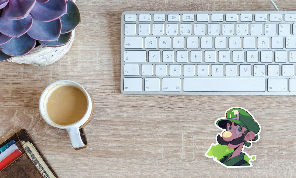 Super Mario Luigi Aesthetic Sticker