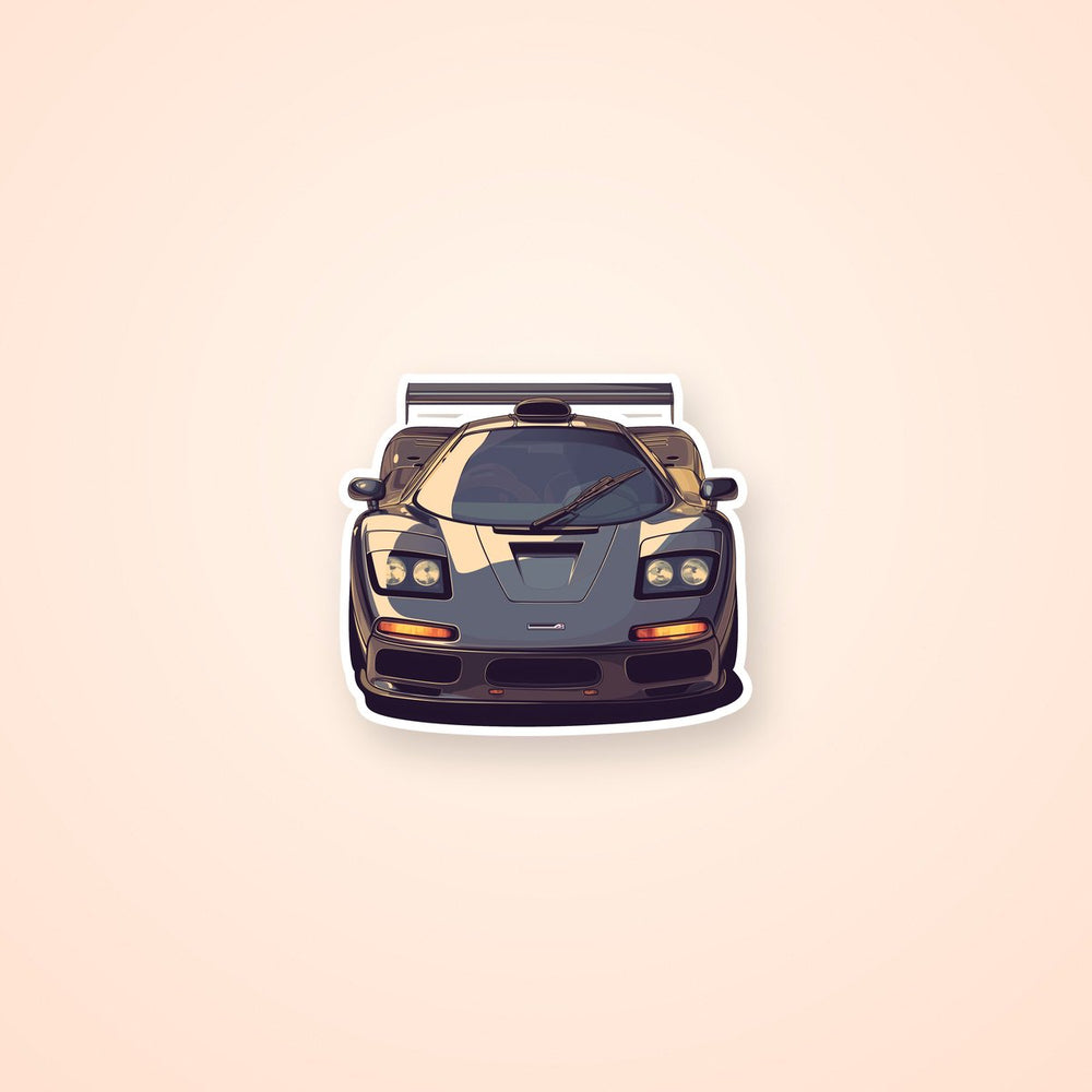 Mclaren F1 Supercar Front View Sticker