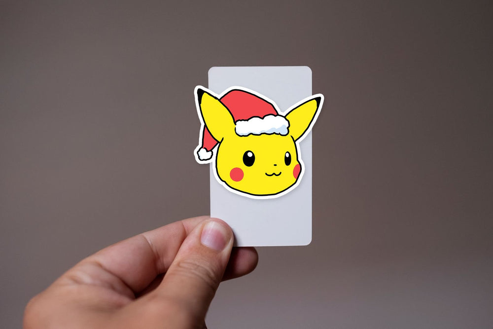 Pikachu Santa Hat Christmas Kawaii Sticker