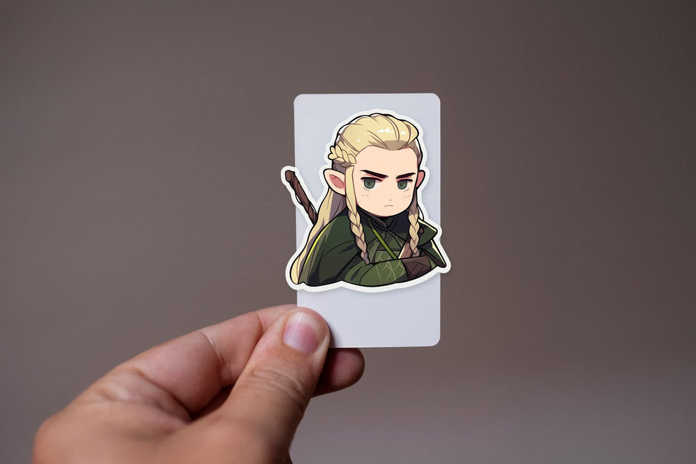 Lord of the Rings Cute Serious Legolas Sticker