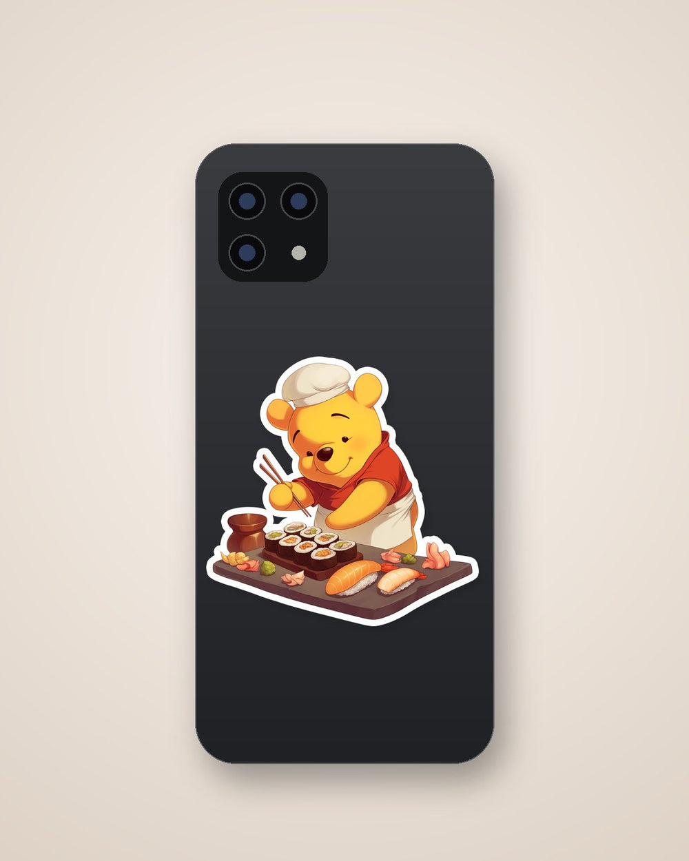 Winnie Pooh Sushi Chef Sticker