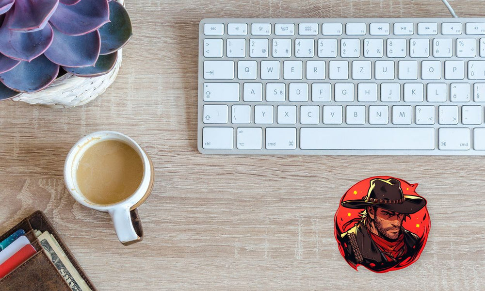 Rdr2 Arthur Red Round Sticker