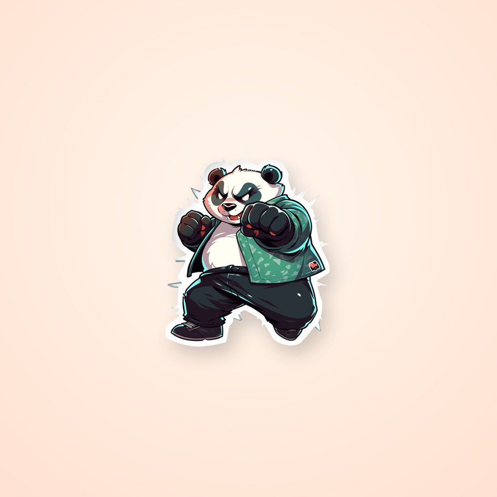 Cool Panda Training Strikes Sticker