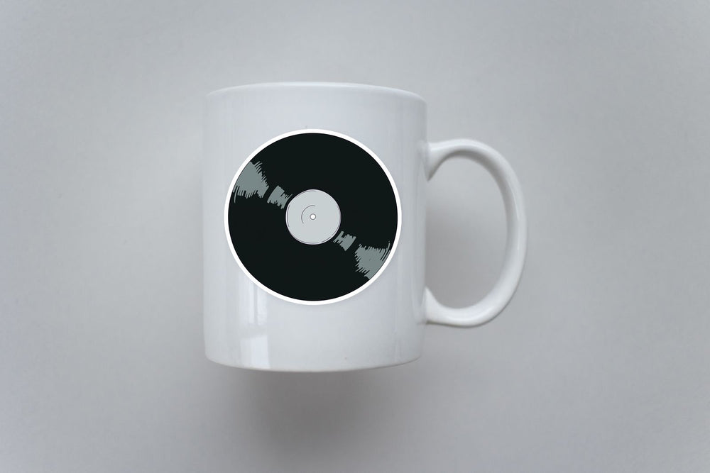 Retro Vinyl Record Sticker