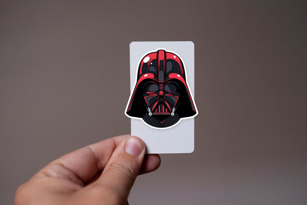 Black and Red Darth Vader Helmet Sticker