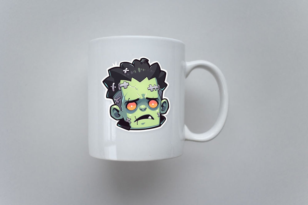 Halloween Frankenstein Head Sticker