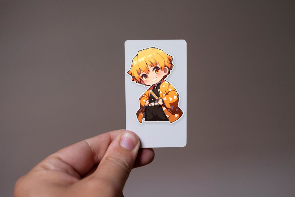 Chibi Zenitsu Agatsuma Happy Pose Sticker