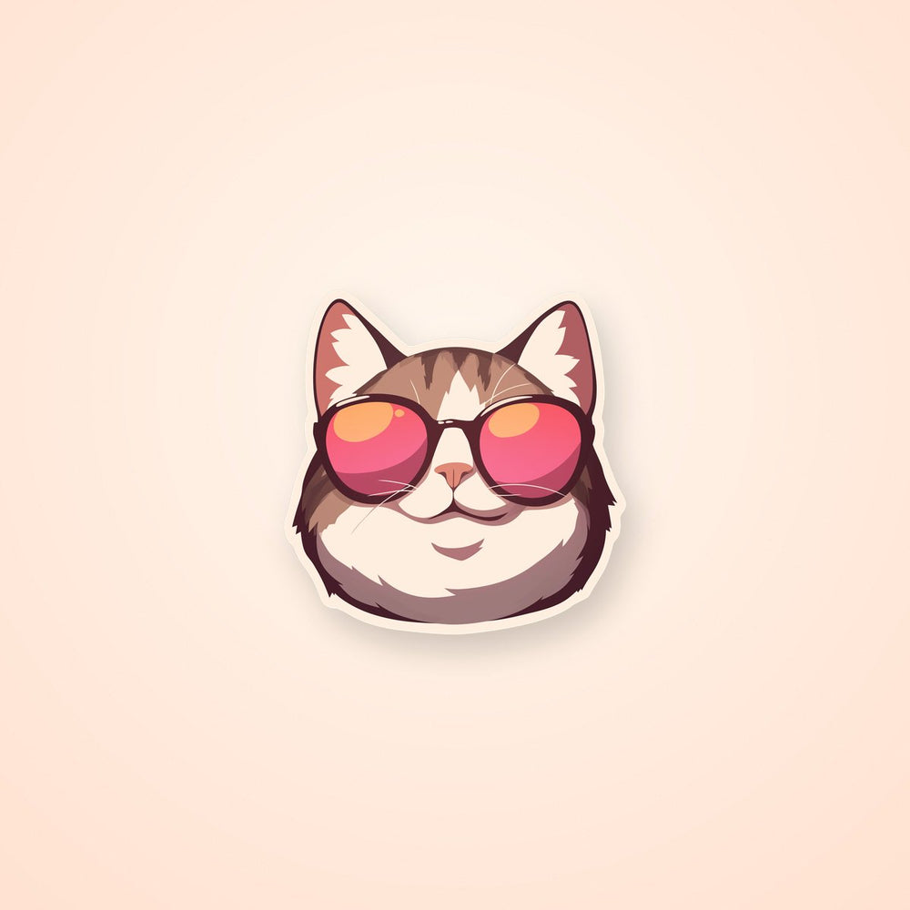 Cool Cat in Sunglasses Sticker