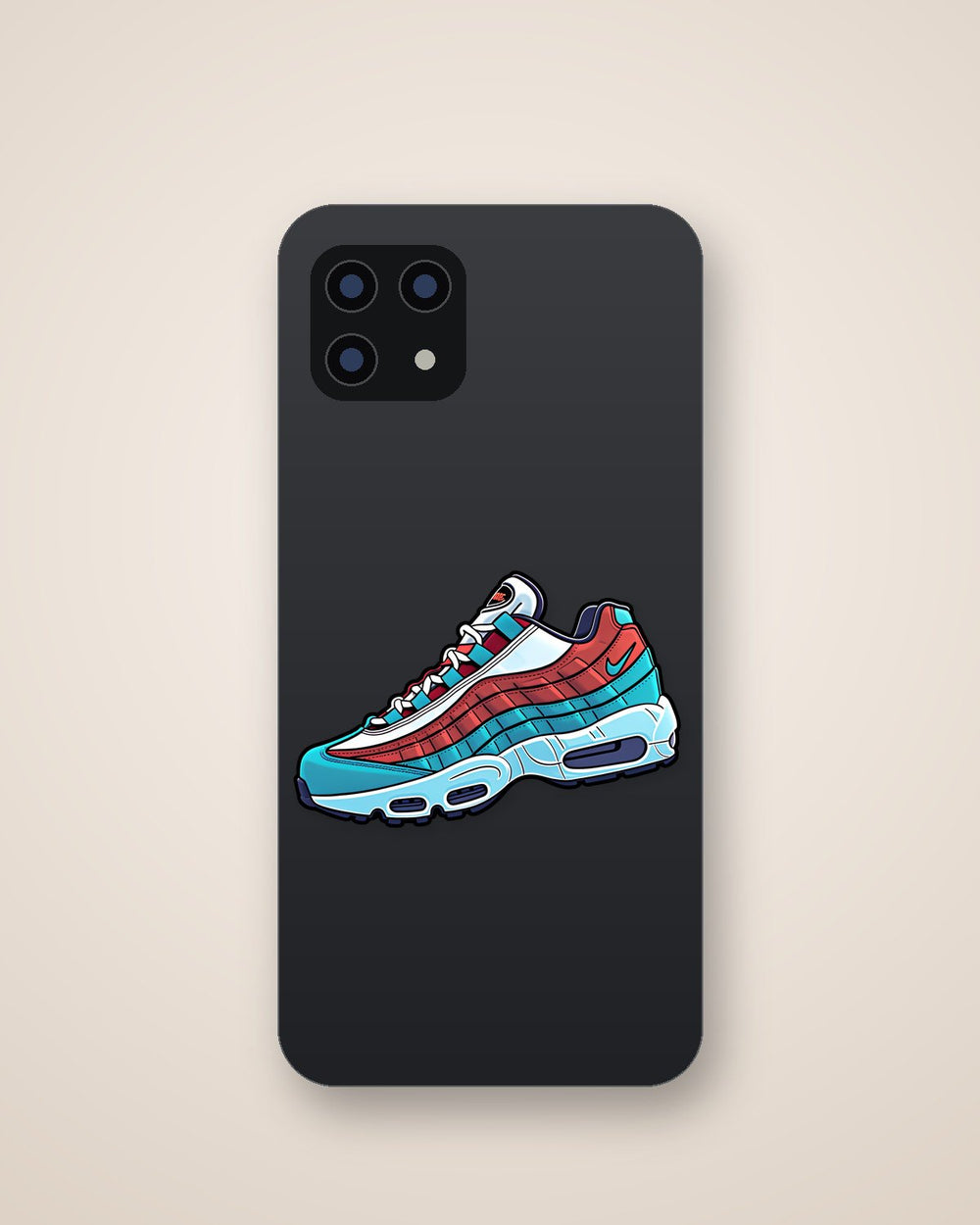 Blue & Red Nike Air Max 95 Shoe Sticker