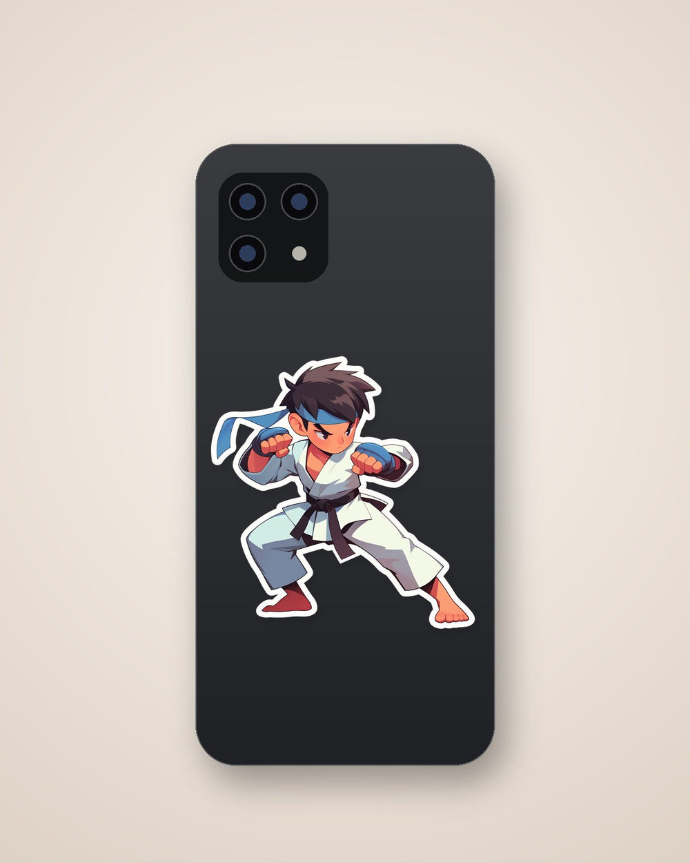 Karate Champion Chibi-Style Sticker
