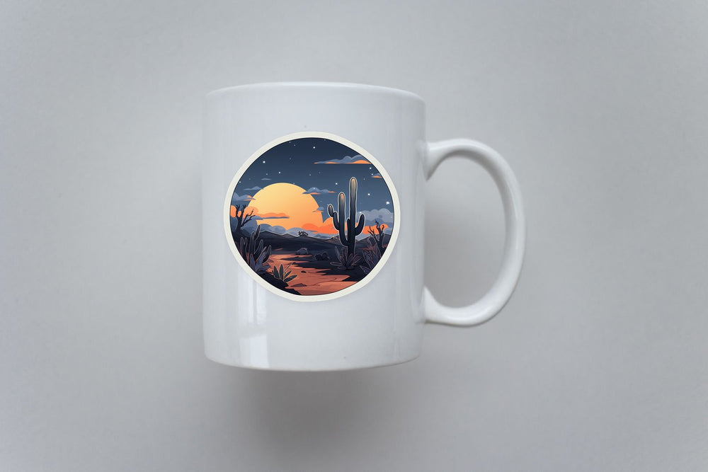 Desert Sunset Round Sticker