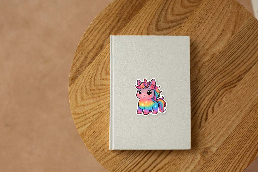 Rainbow Unicorn Cute Glitter Sticker