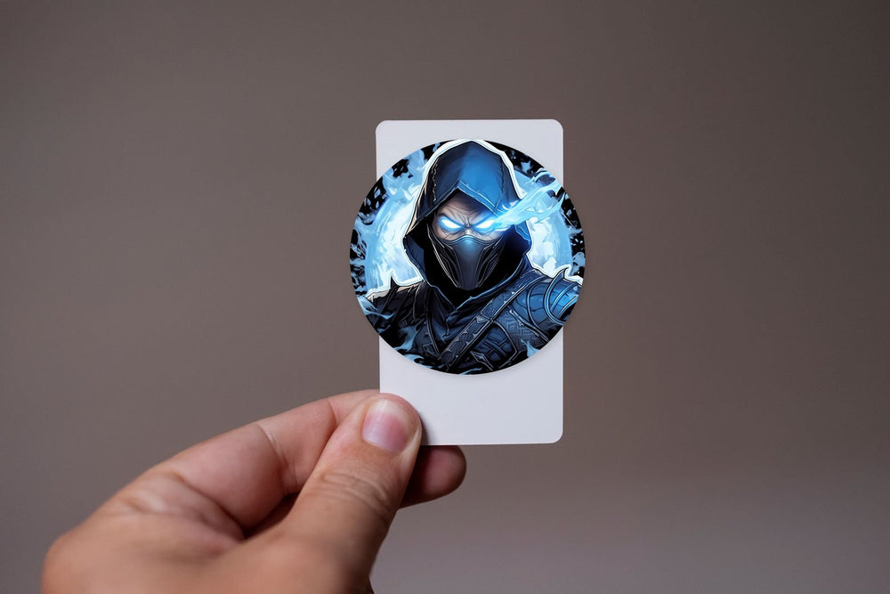 Sub-Zero with Glowing Eyes Round Sticker