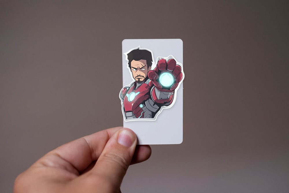 Tony Stark in Suit Shooting Pose Sticker