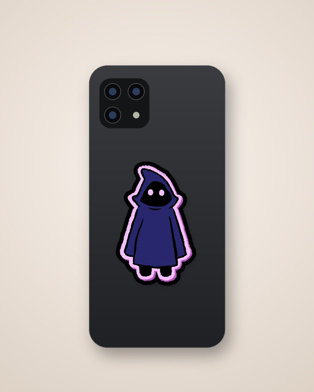 Cute Shadow Cloak Mystic Figure Sticker