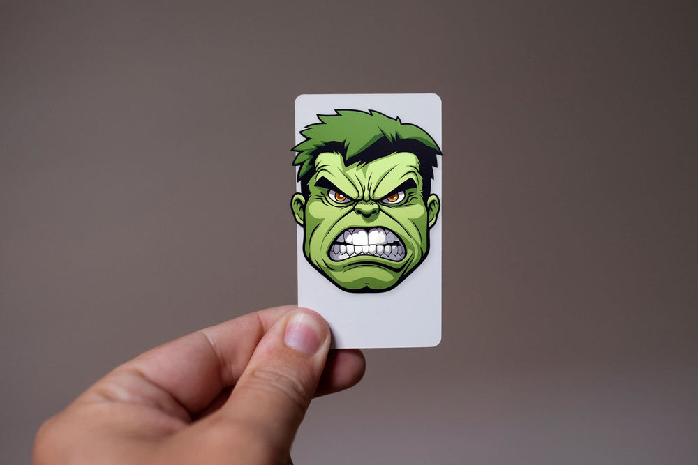Angry Hulk Cartoon Head Sticker