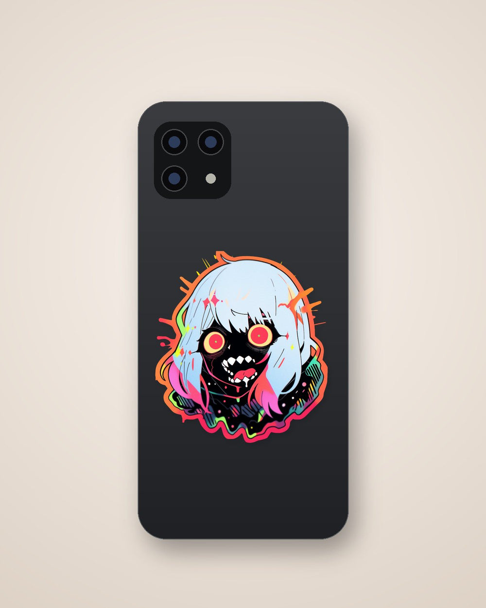 Halloween Scary Zombie Girl Colorful Sticker
