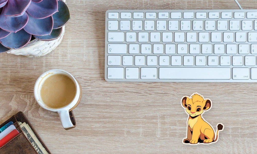 Baby Lion Cartoon Sticker
