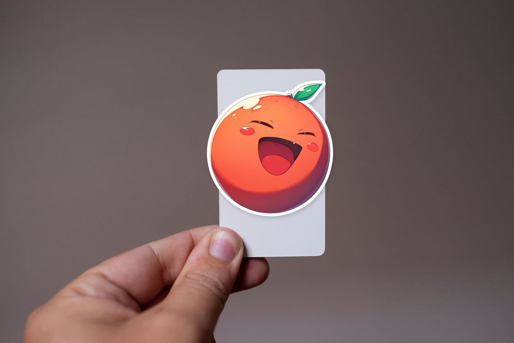 Funny Citrus Face Cartoon Sticker