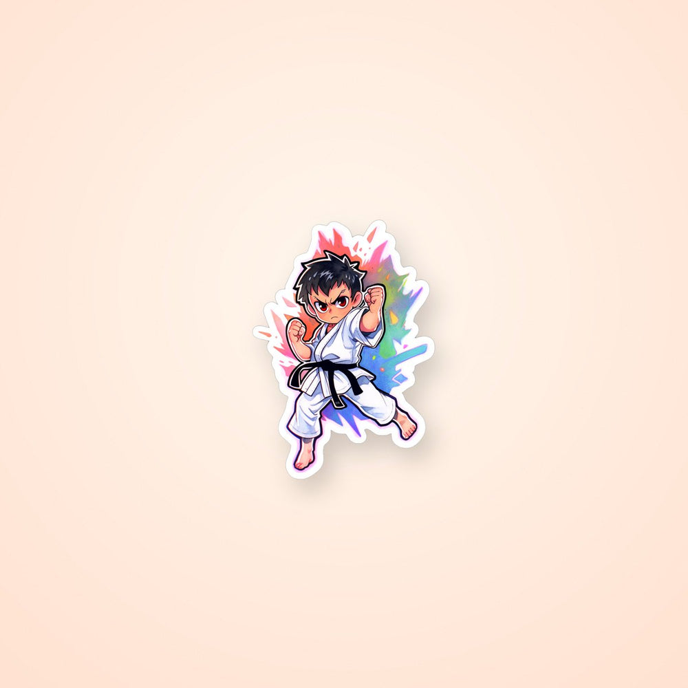Serious Karate Guy Sticker