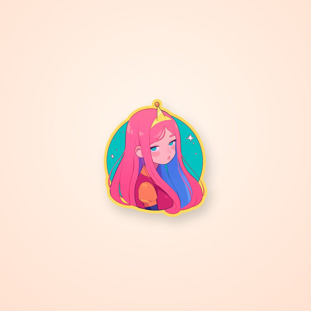 Princess Bubblegum Bored Face Sticker