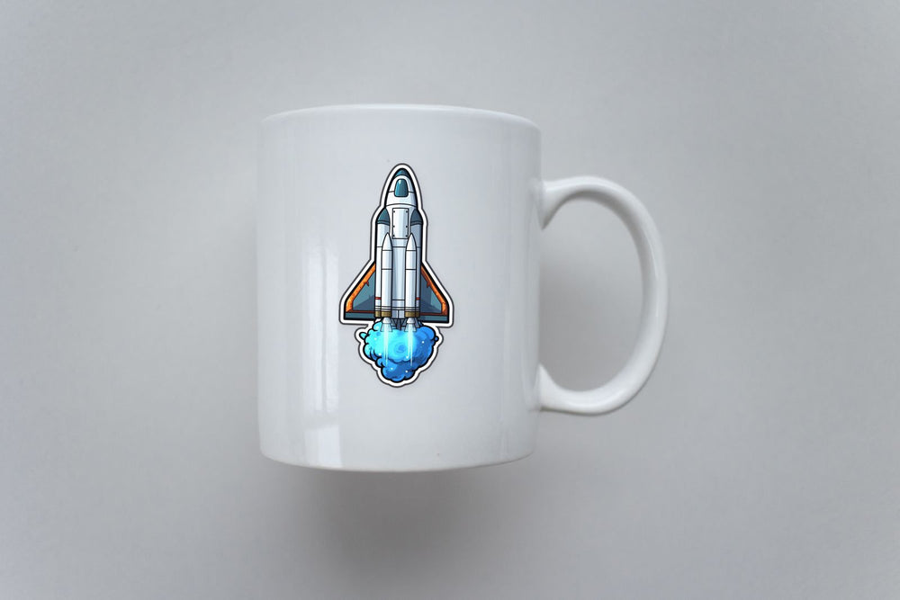 Space Shuttle Plane Launching Sticker