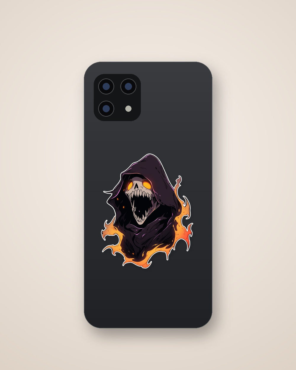 Scary Halloween Monster in Cloak Sticker