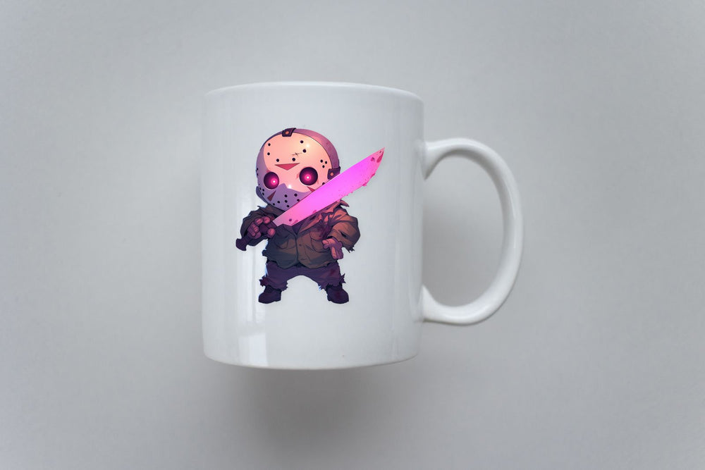 Friday the 13Th Chibi Jason Voorhees Glowing Machete Sticker