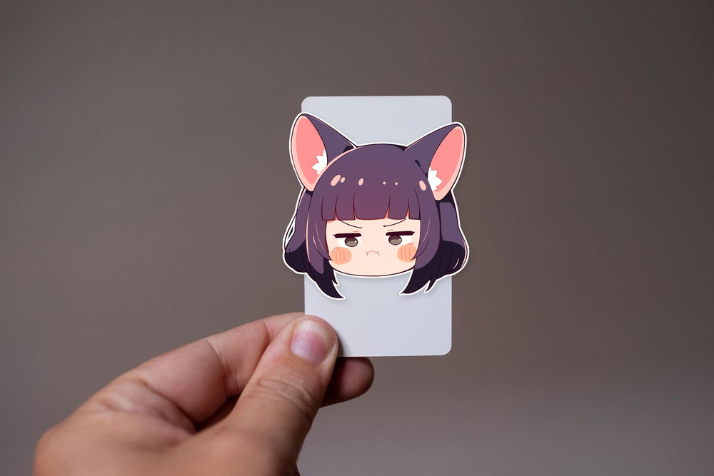 Cute Girl with Cat Ears Anime Sticker