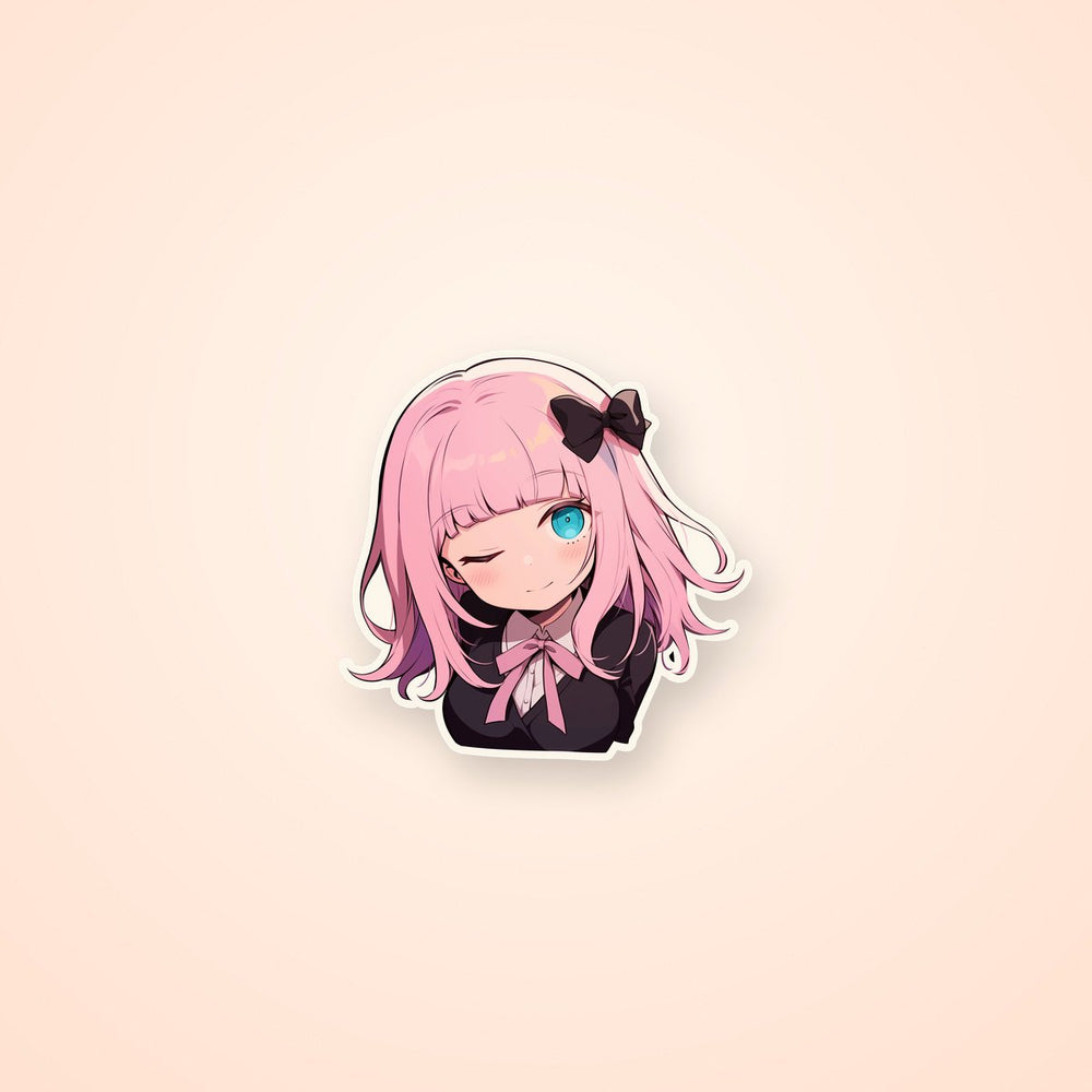 Fujiwara Chika Winking Sticker