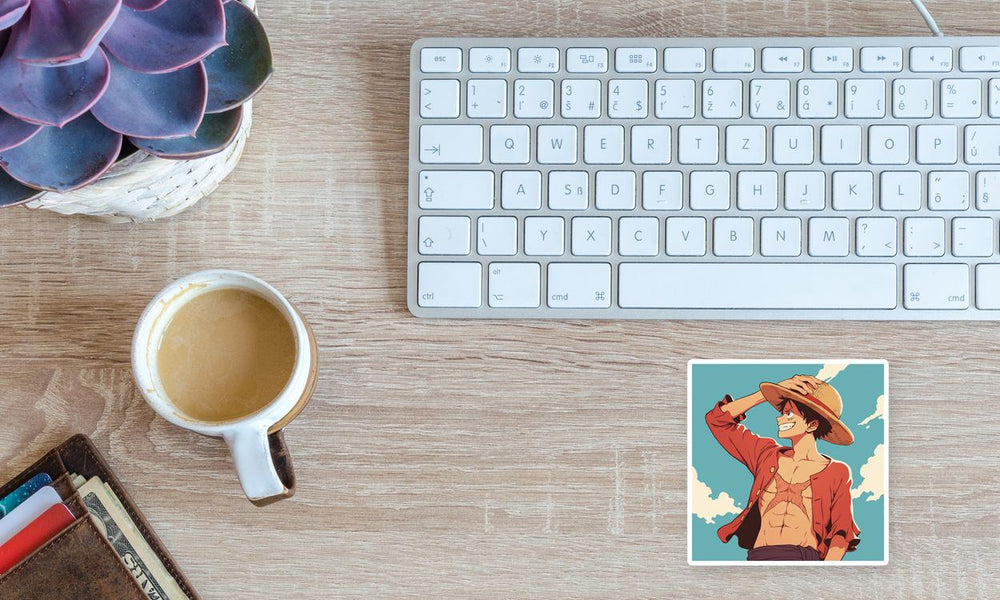 Luffy Retro Poster Sticker
