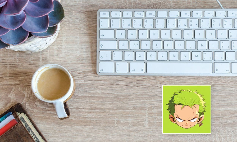 Cute Roronoa Zoro Green Sticker