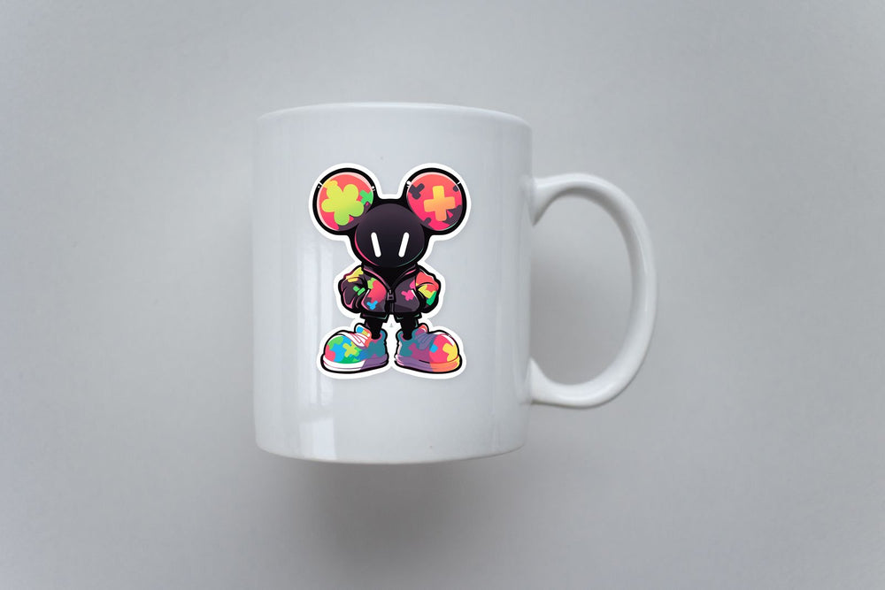 Colorful Mickey Mouse Style Sticker