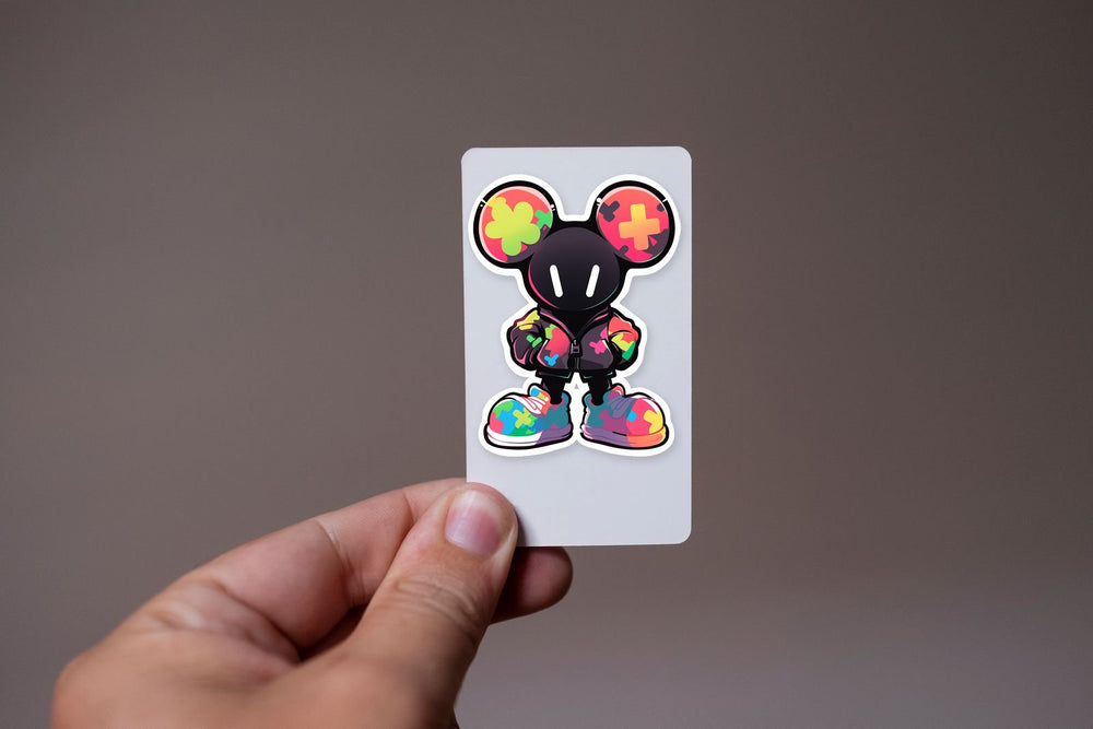 Colorful Mickey Mouse Style Sticker