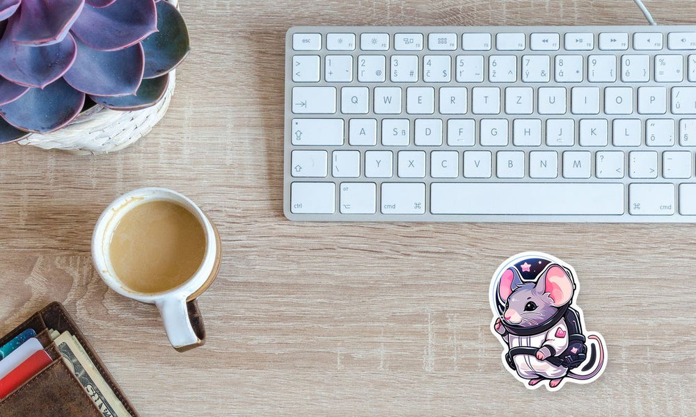 Cute Mouse Astronaut Sticker