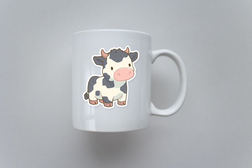 Cute Chibi Cow Pastel Farm Animal Sticker