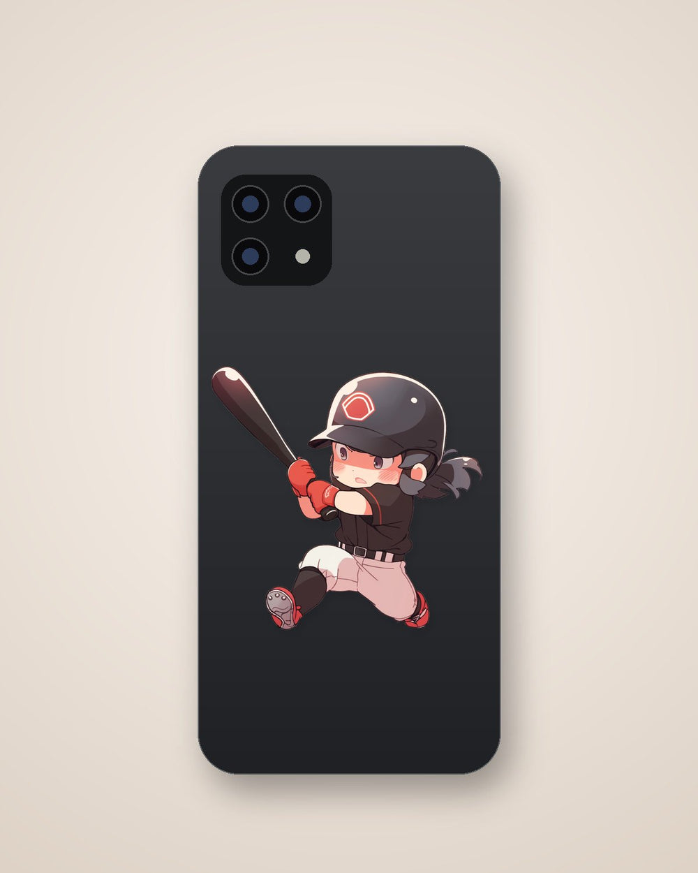 Anime Girl Playing Baseball Sticker