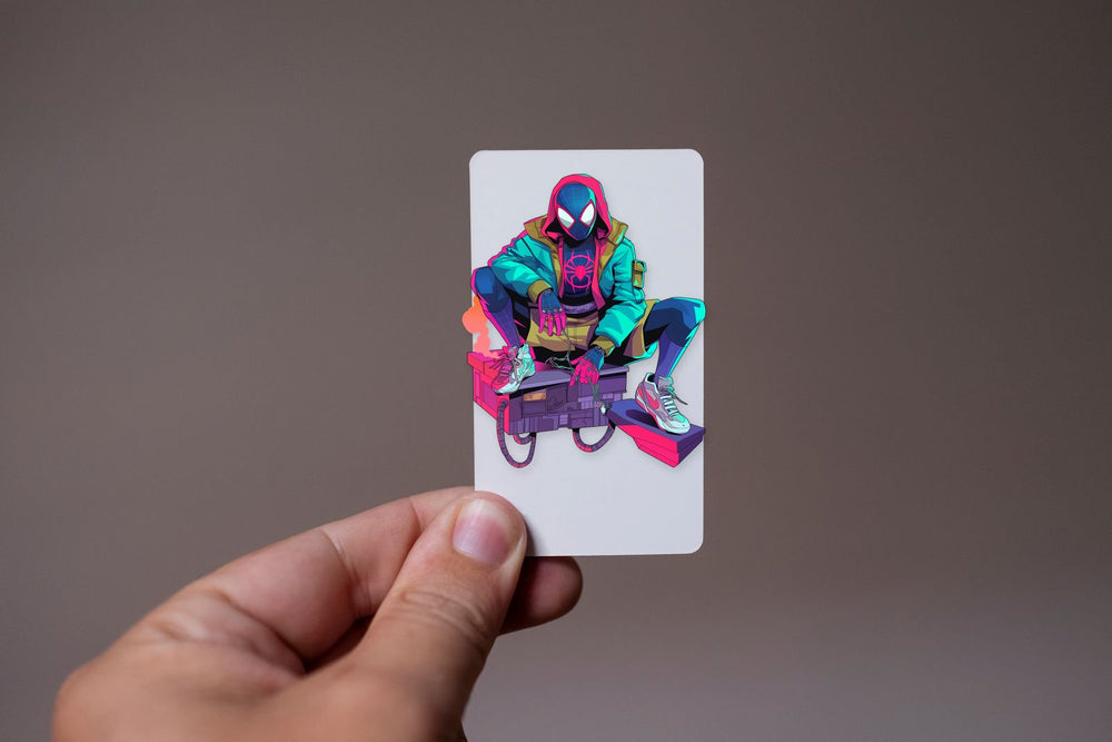 Cyberpunk Spider-Man Comic Style Sticker